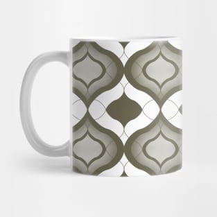 Ogee pattern olive green Mug